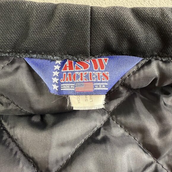 Vintage ASW OOIDA Lifetime Member Jacket Men Extra Large Black Quilted Lined USA - Picture 4 of 13